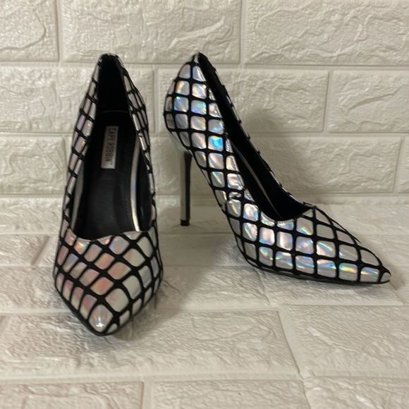 Cape ROBBIN heel shoes silver and black size 7.5.  Stunning. - Picture 3 of 10